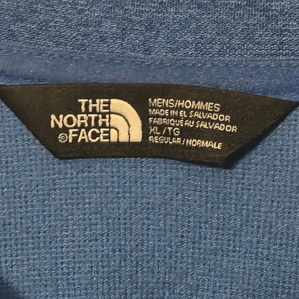 The North Face Canyon Flats Fleece Full-Zip Blue Jacket Mens XL w/Embroiderey